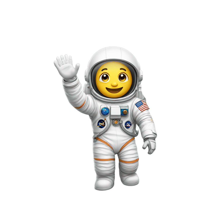 genmoji: astronaut waving