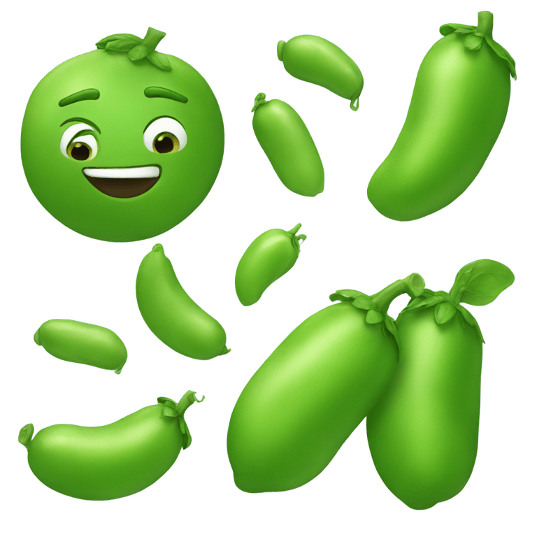 genmoji: Pea superhero