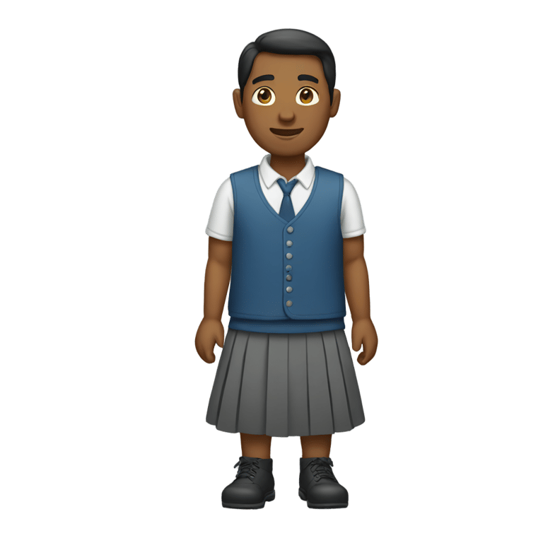 genmoji: men wearing skirt