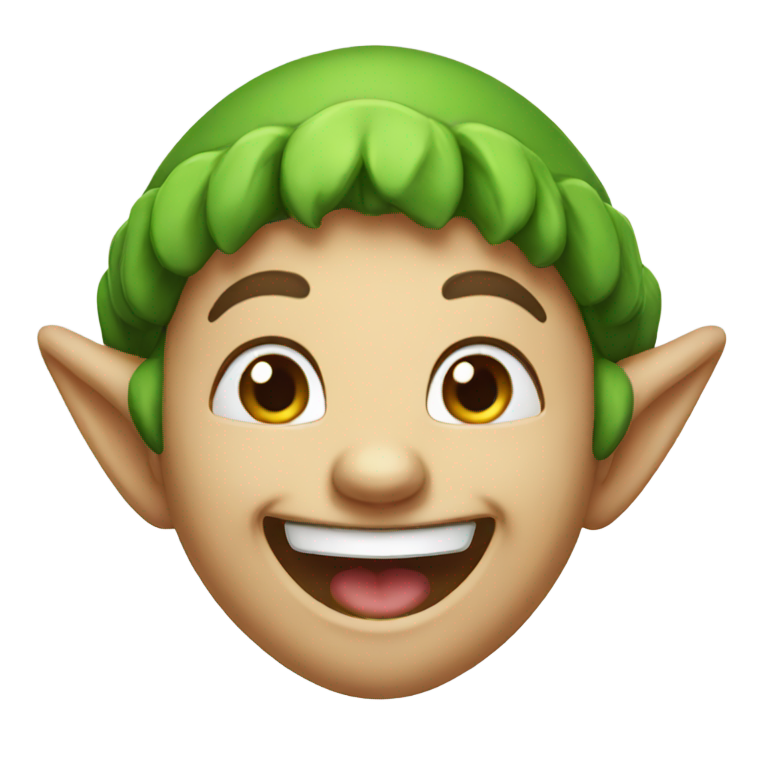 genmoji: Laughing elf