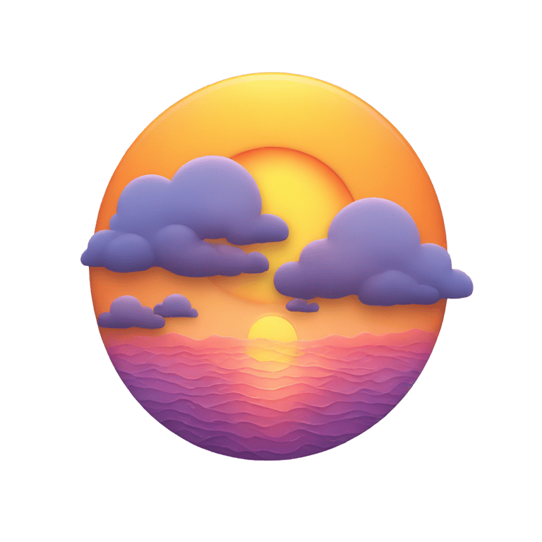 genmoji : Sunset with rain