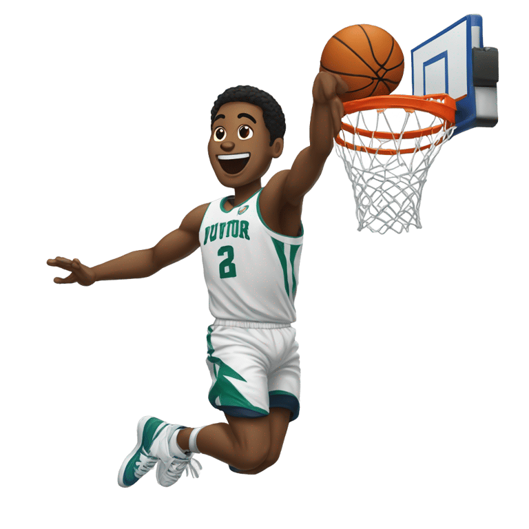 genmoji: Victor wembenyama dunking