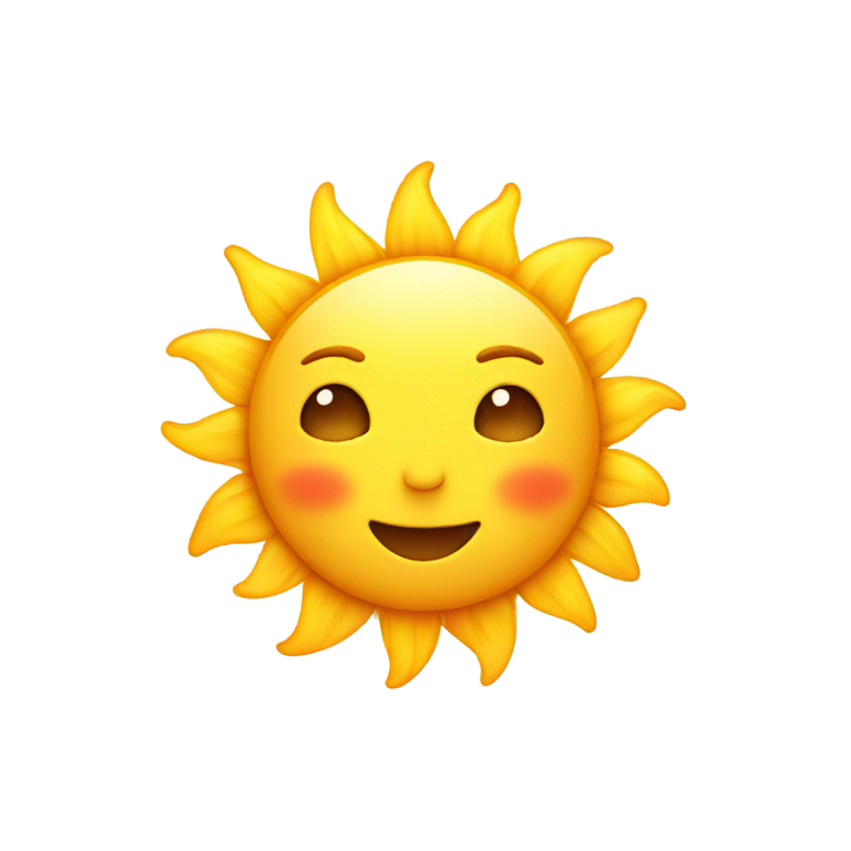 genmoji: Cute Sun with round edges