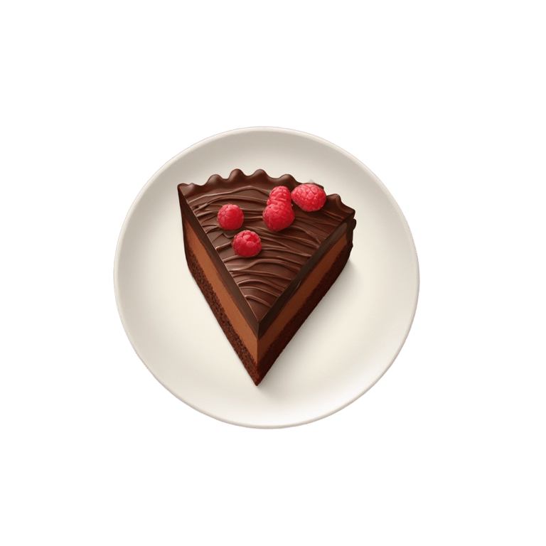 genmoji: Slice of chocolate cake