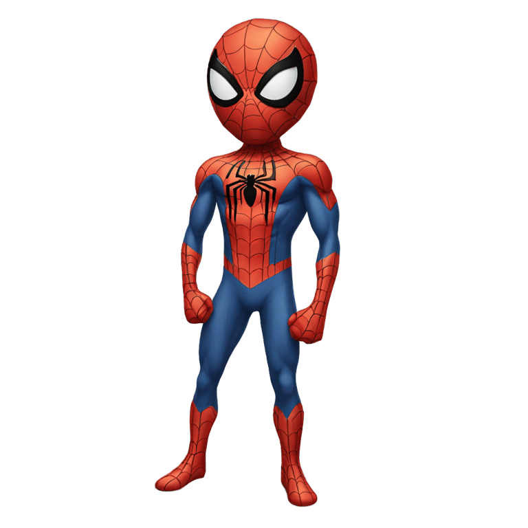 genmoji: A big thin spider man standing