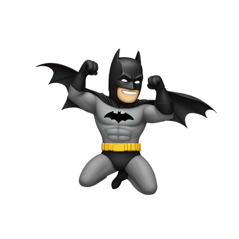 genmoji: batman doing a handstand