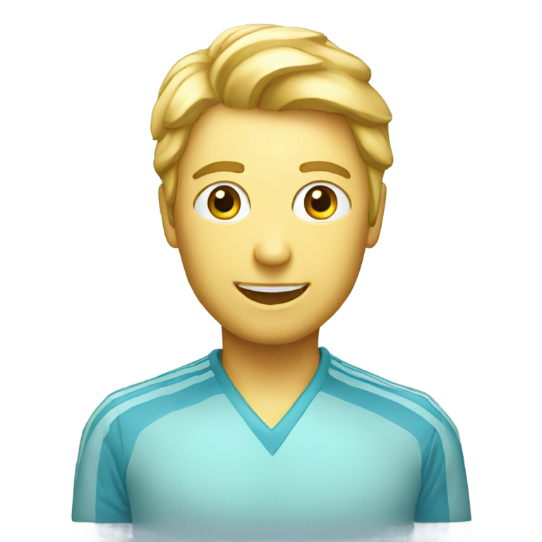 genmoji: a very light blue trophee