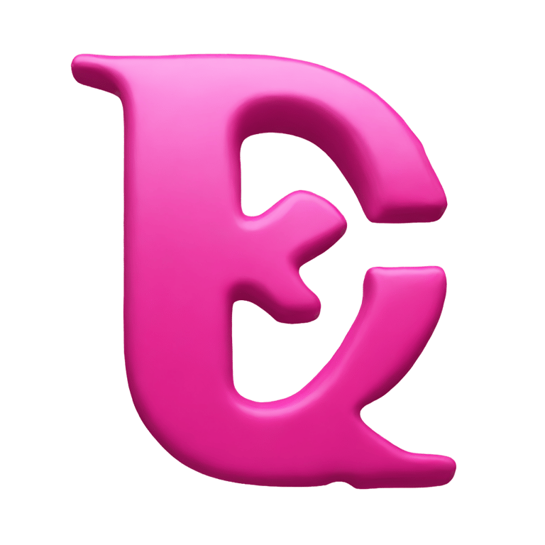 genmoji: Letter k made out of kobi pink paint