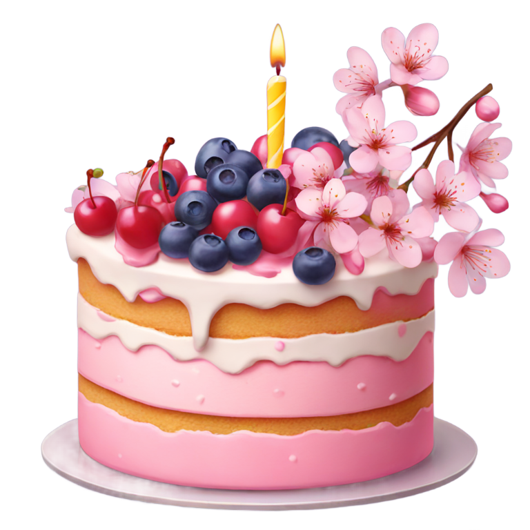 絵文字：🎂🌸🫐お誕生日おめでとう！