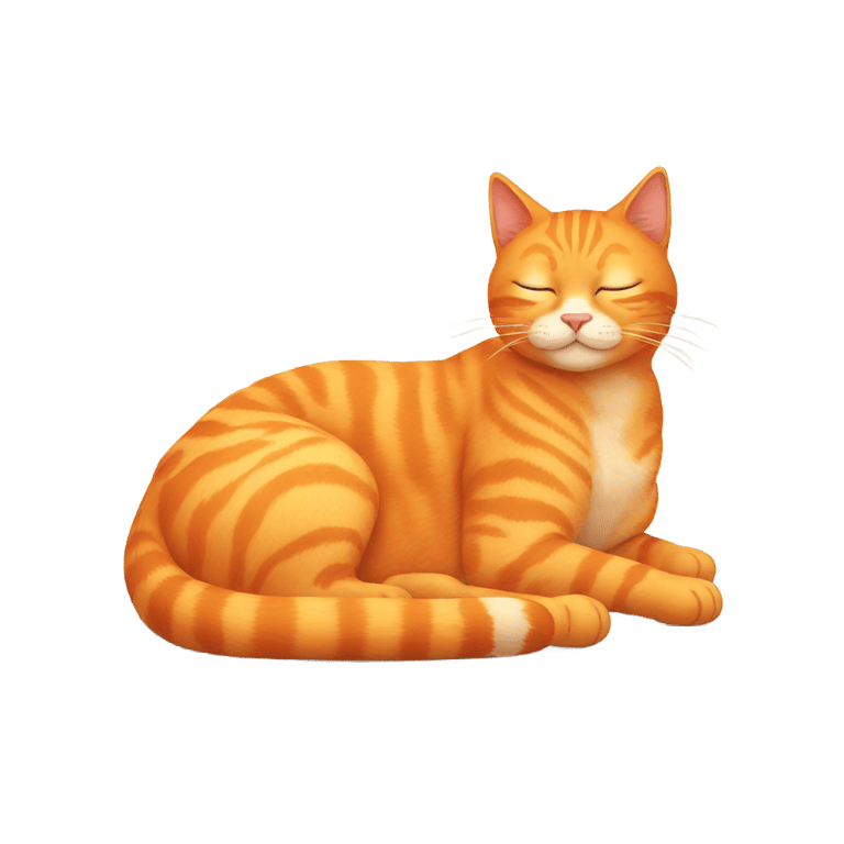 genmoji: orange cat zzz