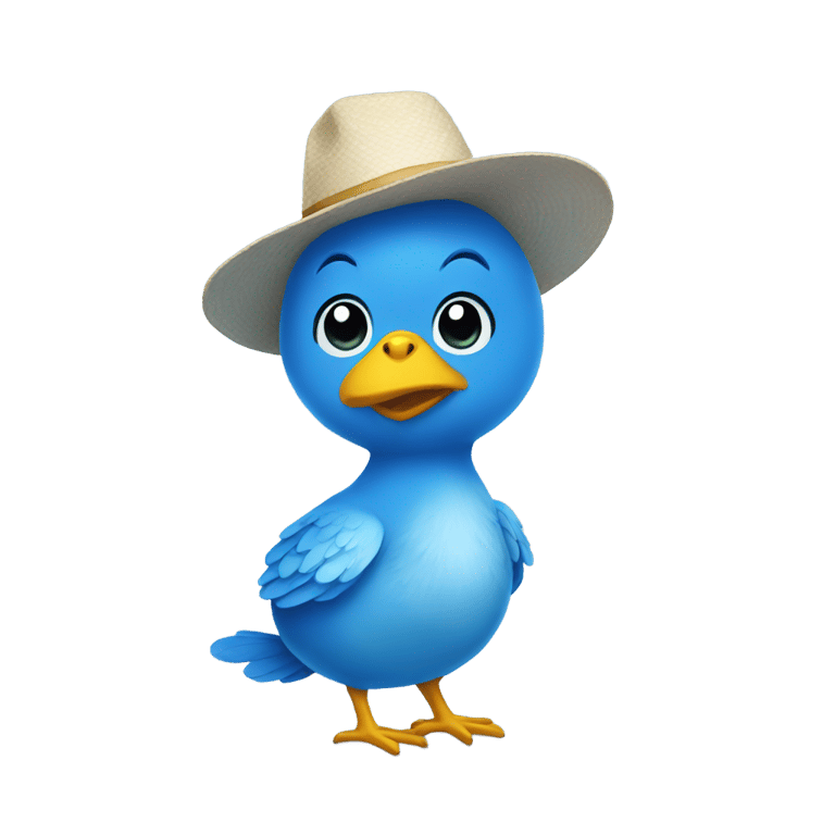 genmoji: A blue chick with  hat