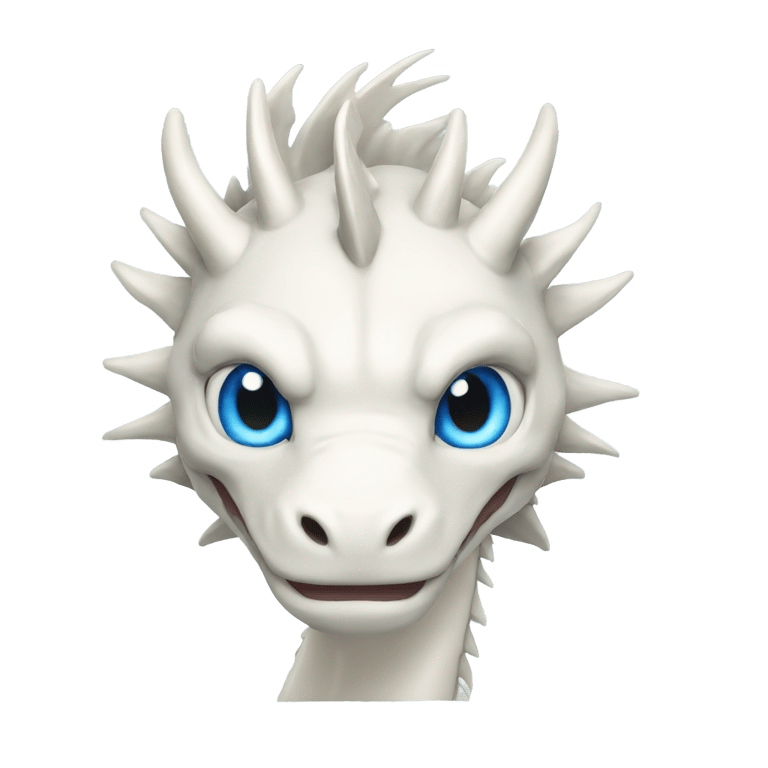 genmoji: Blue eyes white dragon