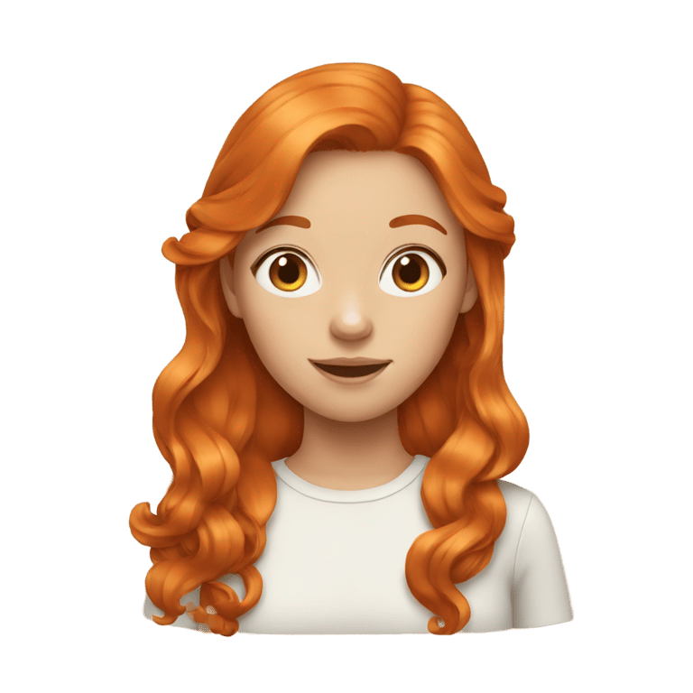 genmoji: Girl with ginger hair