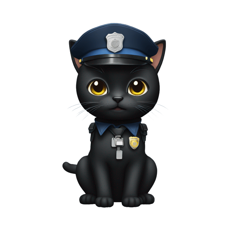 genmoji：黑猫警察