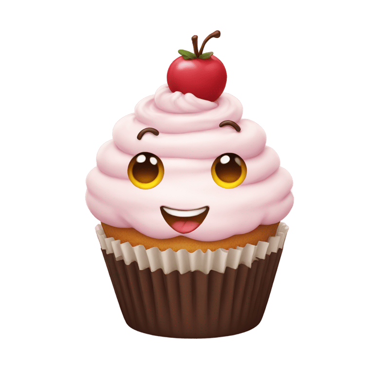 genmoji: cupcake with a face