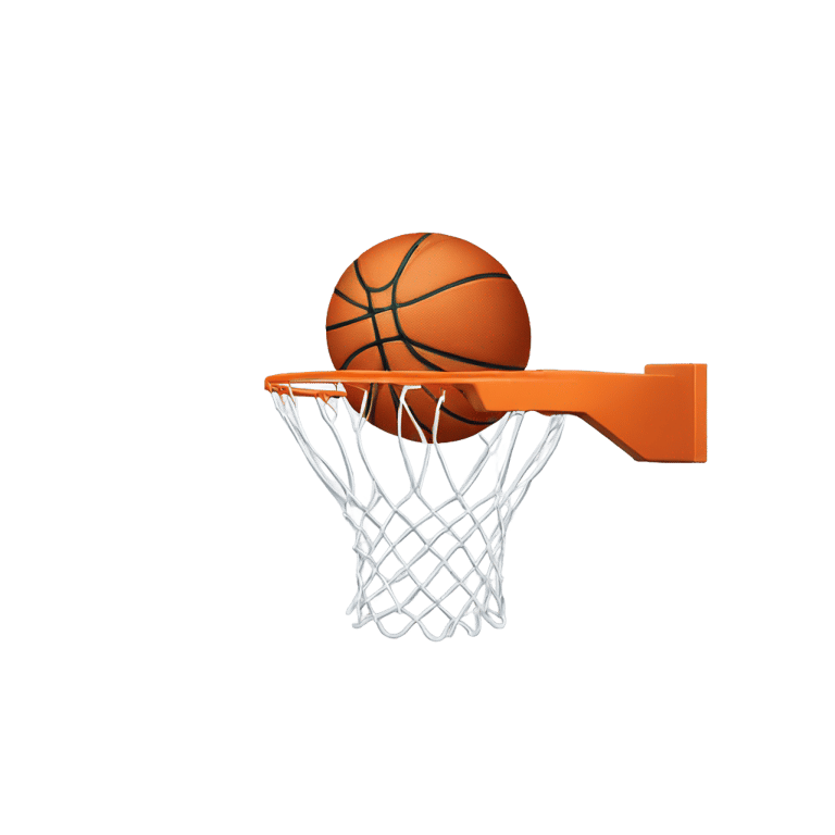 genmoji: A basketball going in a hoop