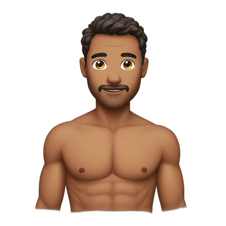 genmoji: Shirtless man