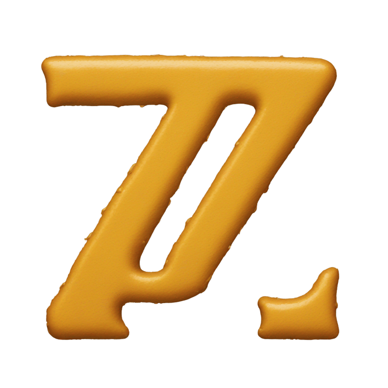 genmoji: Letter z made out of zaffre paint