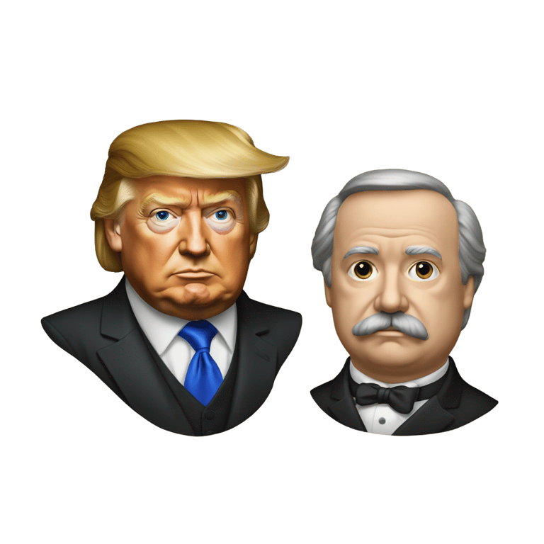 genmoji: Donald Trump and Grover Cleveland