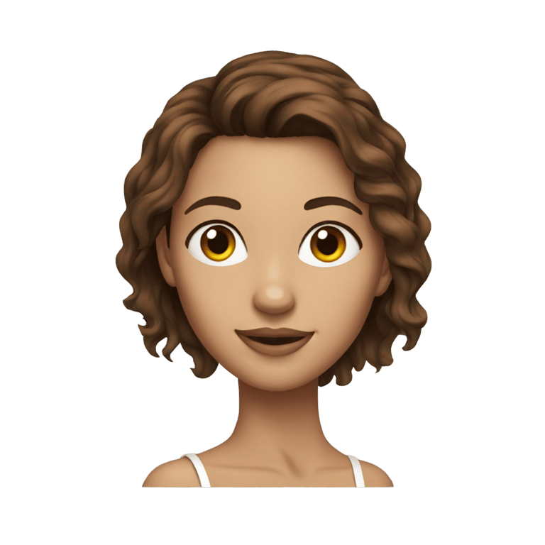 genmoji: hot girl with brown hair