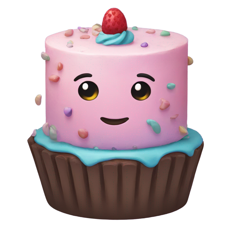 genmoji: cake rocks