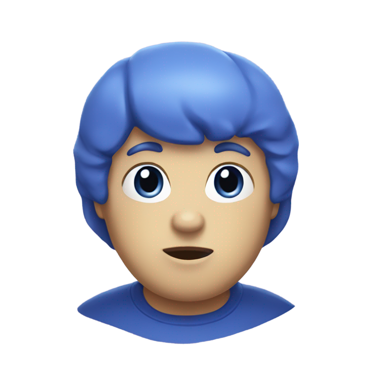 genmoji : Violet Beauregarde en myrtille