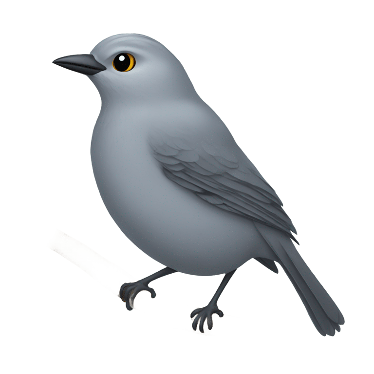 genmoji: Grey Catbird