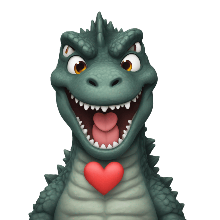 genmoji: Godzilla Smiling Face with Heart-Eyes