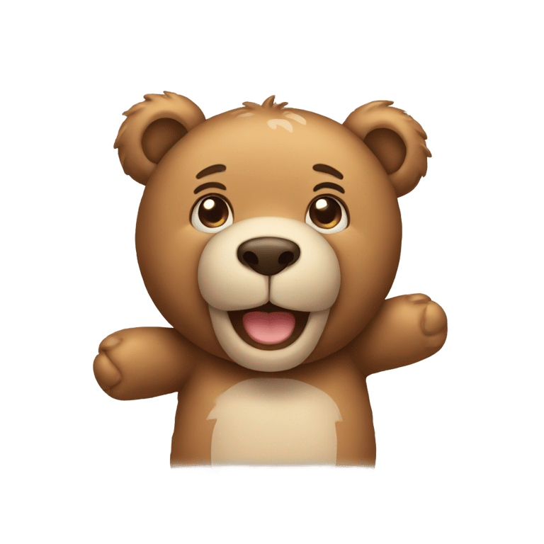 絵文字：A relieved teddy bear