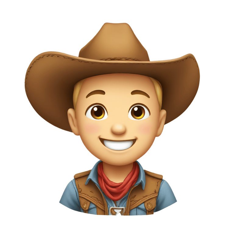 genmoji: Cute, laughing baby, cowboy_shot