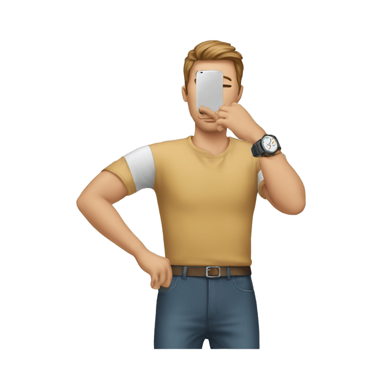 genmoji: person tapping watch emoji