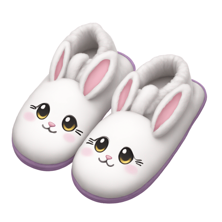 genmoji: Cute Bunny slippers