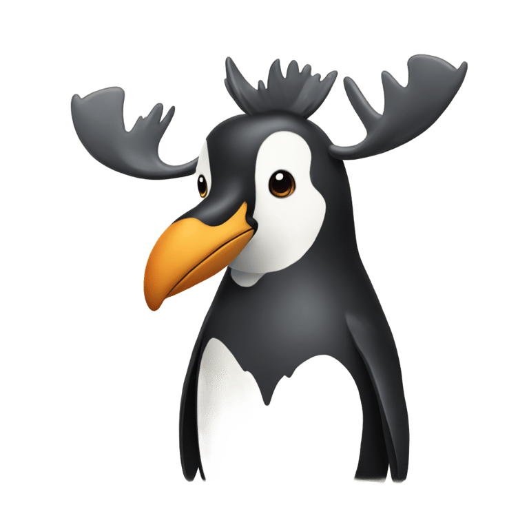 genmoji: moose penguin