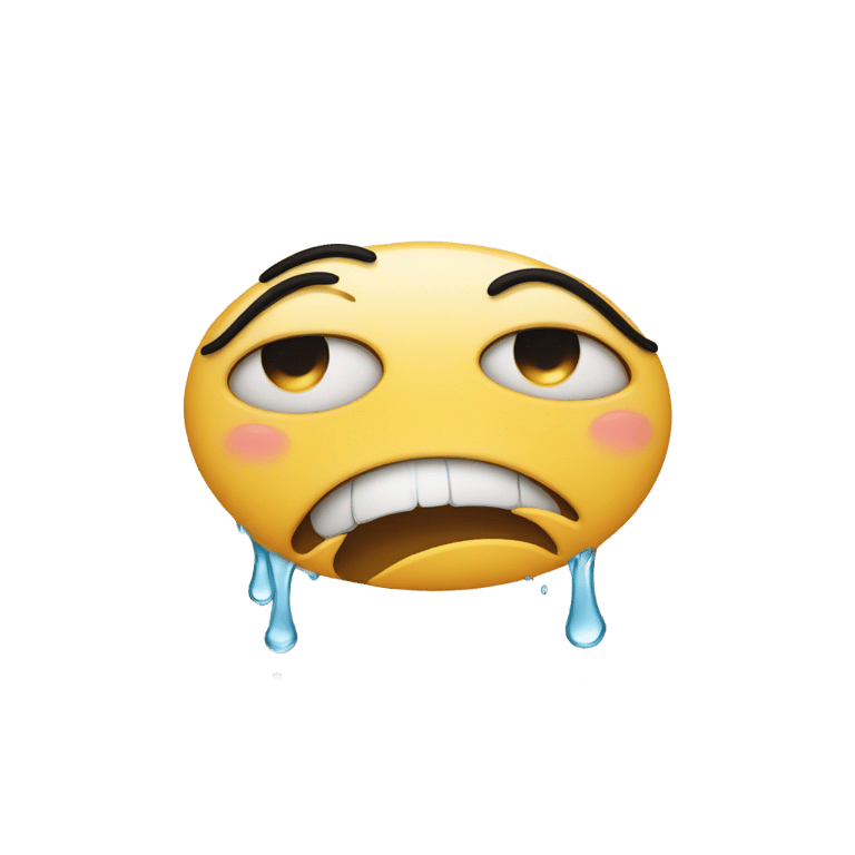 genmoji: face holding tears kissing