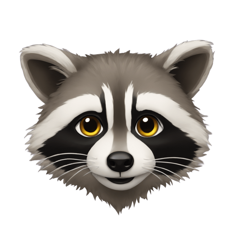 genmoji : Raccoon with artwork