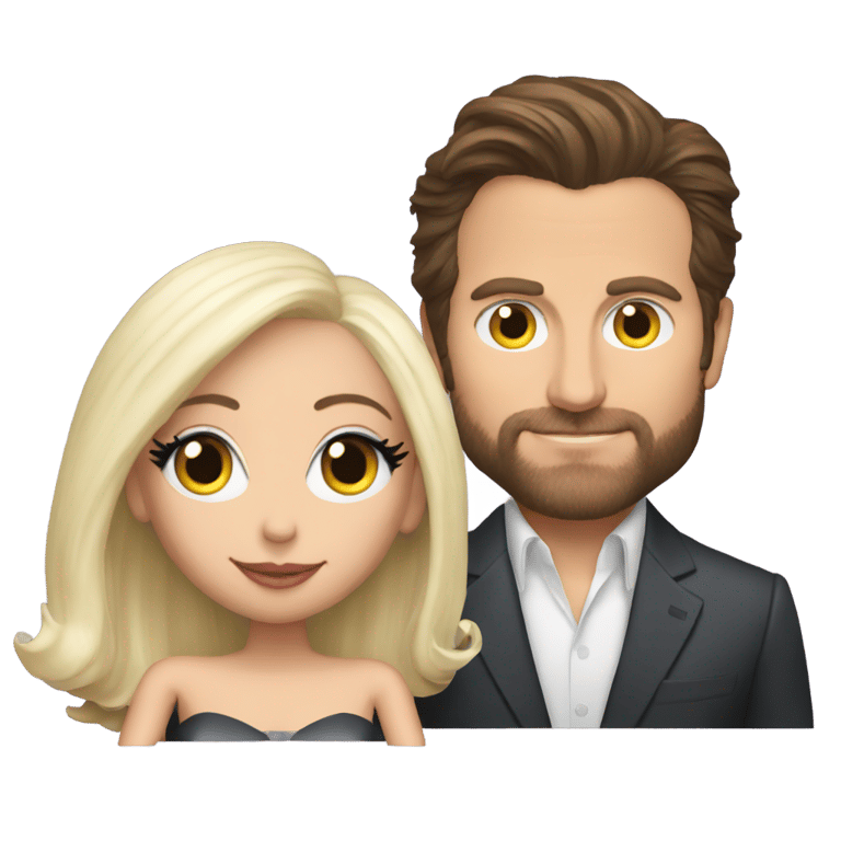 genmoji：Lady Gaga 和 Bradley Cooper