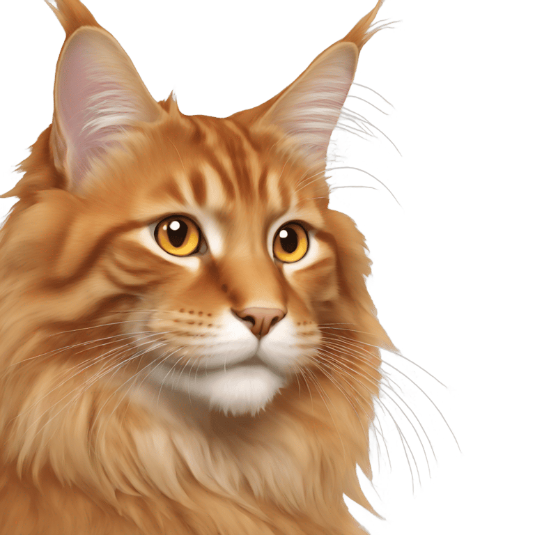 genmoji: orange maine coon