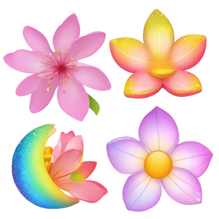 絵文字：🌸✨🪷🌈