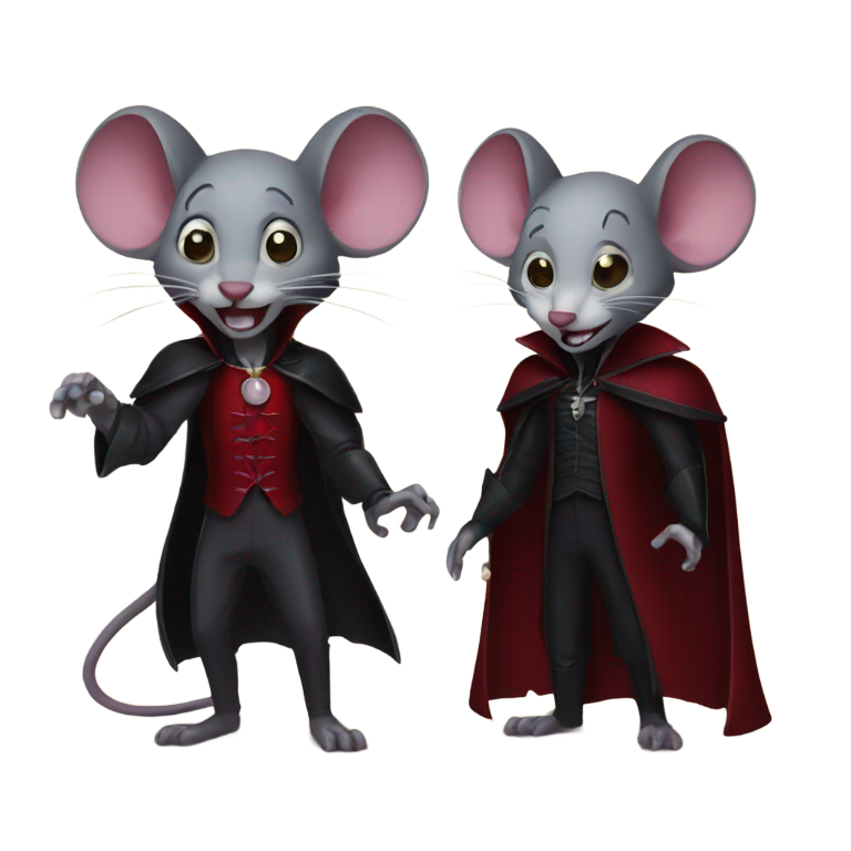 genmoji : souris et vampire
