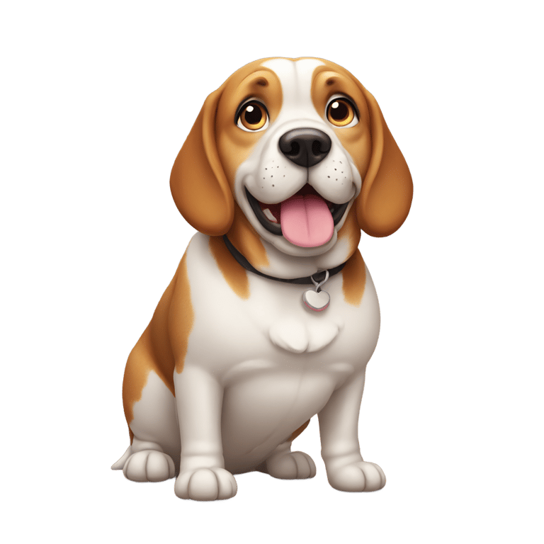 genmoji: A fat beagle