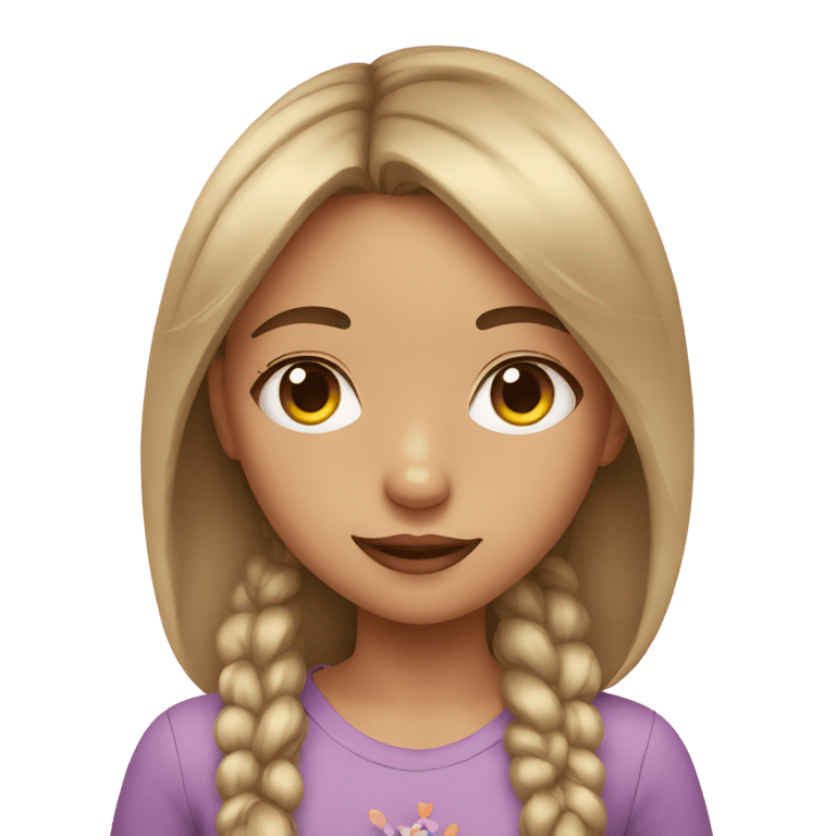 genmoji : Girl with peace signs for eyes