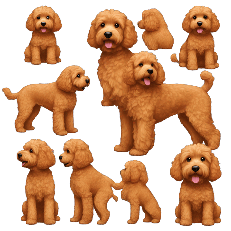 genmoji: Red goldendoodle