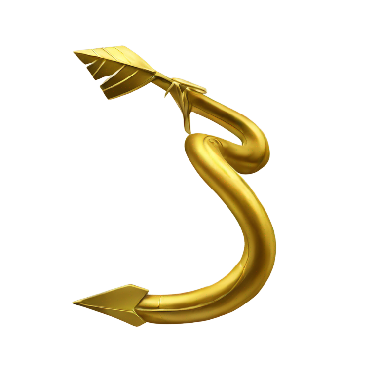 genmoji：Gold arrow with snake