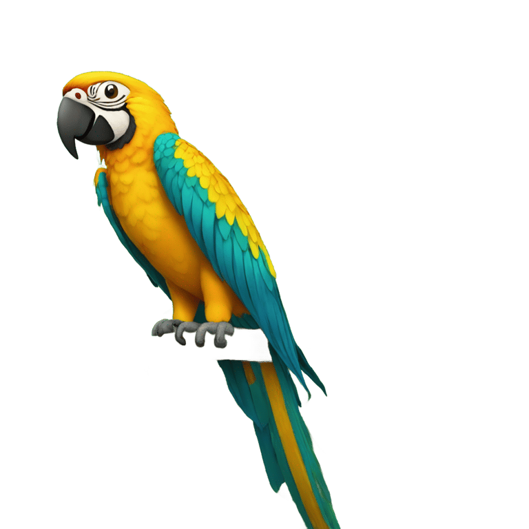 genmoji : A macaw in the jungle