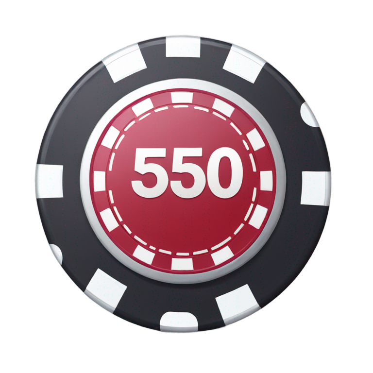 genmoji: Poker chip with number 50