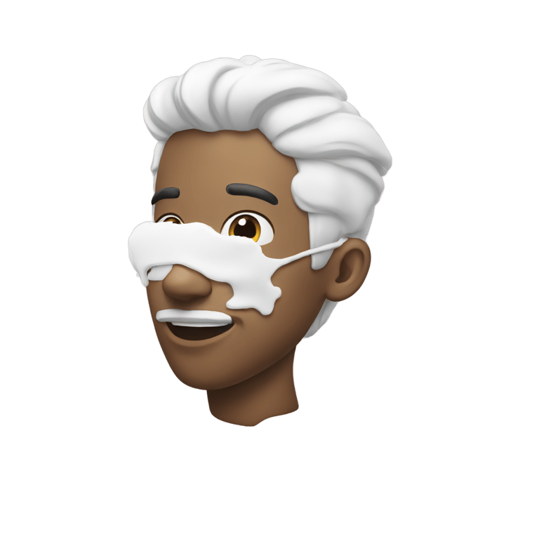 genmoji: A cool dude, with a white powder on his face