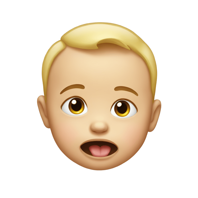 genmoji: baby with stench coming out of it