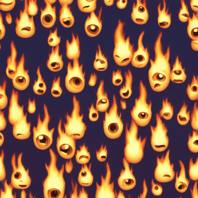 genmoji: burning eyes