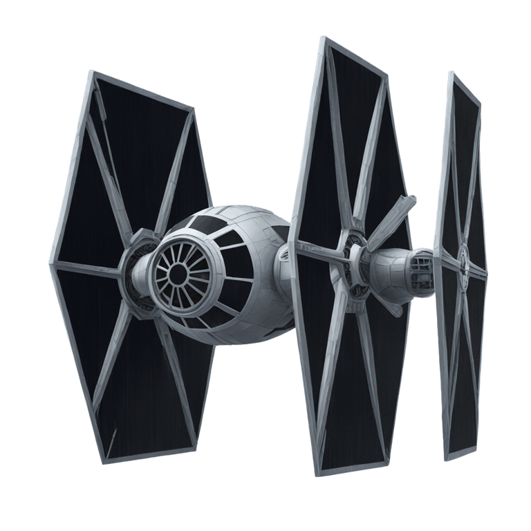 genmoji: tie fighter from star wars