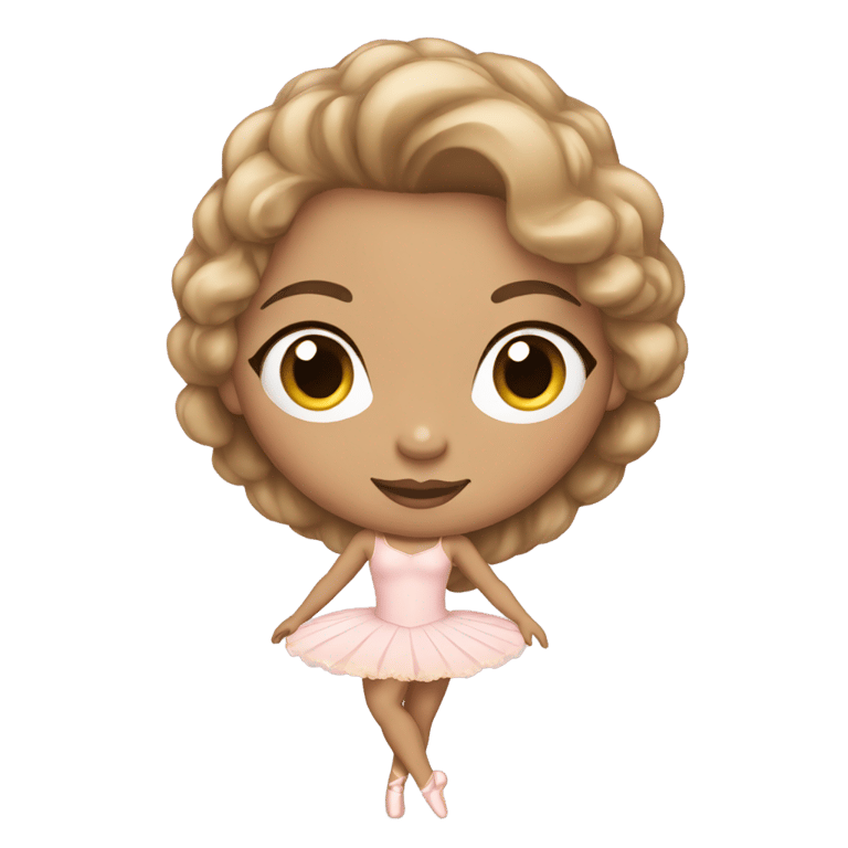 genmoji: A woman with a medium-light skin tone wearing a ballet outfit